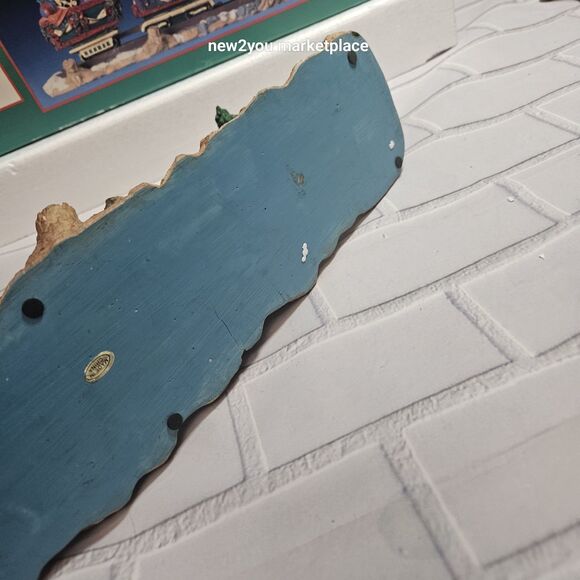 Vintage Christmas Santa's Town 18" Mantle Train 4 Stocking Hanger W/Box Heavy - Picture 16 of 16